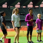 These lucky youngsters trained with a gold medallist